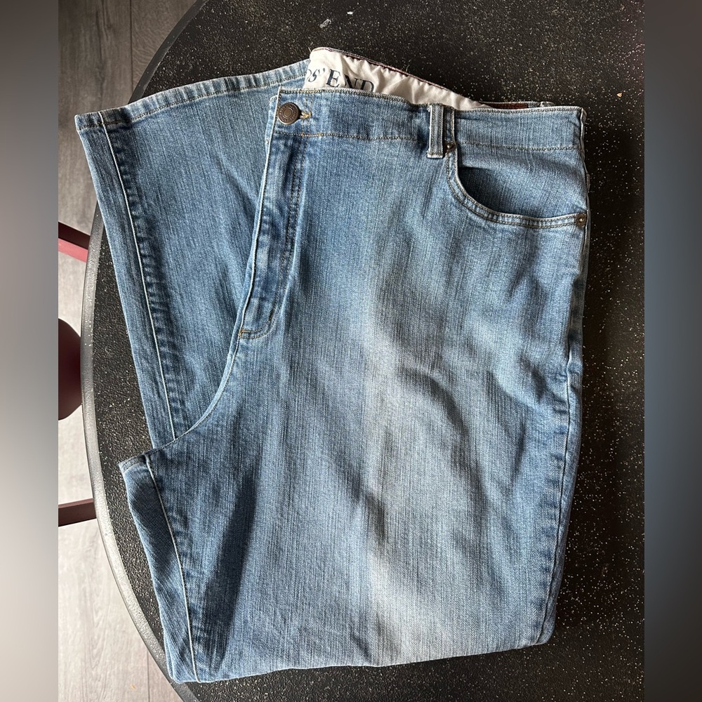 Lands End ladies Blue Denim Jeans size 22